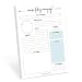 Bliss Collections Daily Planner Tear Off Pad, 50 Undated Sheets, Desk Notepad, Motivational Daily Calendar, Task Planner, to Do List, Productivity Schedule Organizer, Meal Planner, 8.5x11