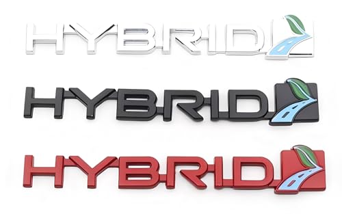 Image of 1x Metal Hybrid Car Side Trunk Door Rear Tailgate Emblem Badge Decals Sticker Suitable for Universal Truck SUV 4WD (Black)