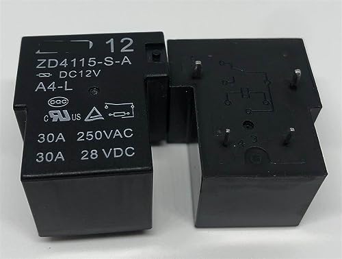 Relé electromecánico de 4 pines ZD4115-SA T-90-1A-4P-12V-30A conmutador de potencia 12V