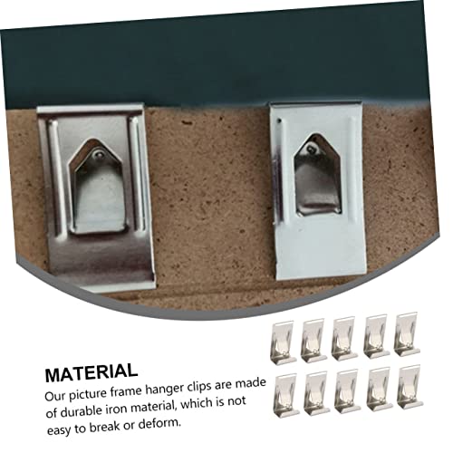 Image of Tofficu 150pcs Photo Frame Clip Back Plate Buckle Hardware Accessories for Hanging Pictures Metal Spring Turn Button Hanger for Artwork and Canvas Display