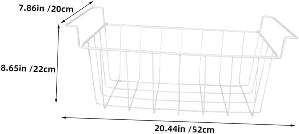 Freezer Wire Baskets Metal Storage Bins for Upright Freezers Hanging Design with Handle Maximize Space for Food Snacks Durable Secure Organizer for Kitchen