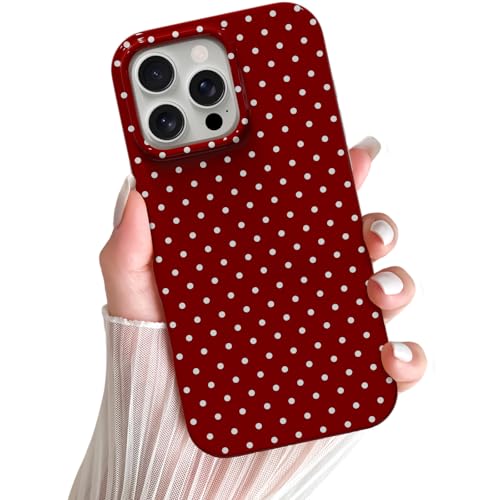 Coque iPhone 13 Pro Max souple antichoc fine motif pois rouge femme