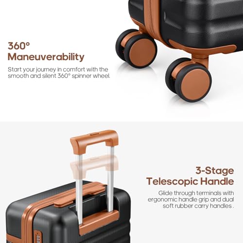 UKEIN PRO 7 Piece Luggage with Backpack