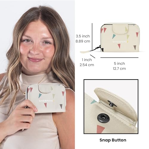 Image of Sherpani Barcelona, Nylon Bifold Zipper Pocket Wallet for Women, Travel Bag, RFID Protection