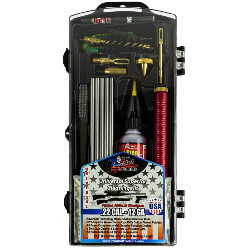 Pro-Shot Products PSUVKIT Universal .22 Caliber-12 GA Box Cleaning Kit, Multi