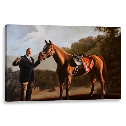 Napoleon Tony Soprano With Pie-o-my Horse Poster Picture HD Print Canvas Painting Wall Art Modern Home Bedroom Room Aesthetic Decoration16x24inch Framed