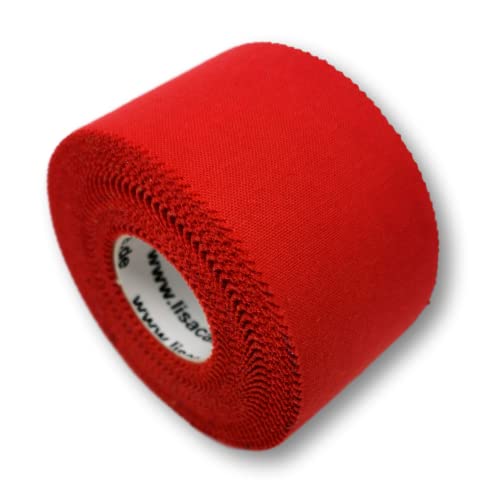 LisaCare Sport Tape, 6 Rolls 3.8 cm Wide, Red Sports Tapes, Football Tape, Athletic Tape, Strong Hold & Easy to Tear - Image 2