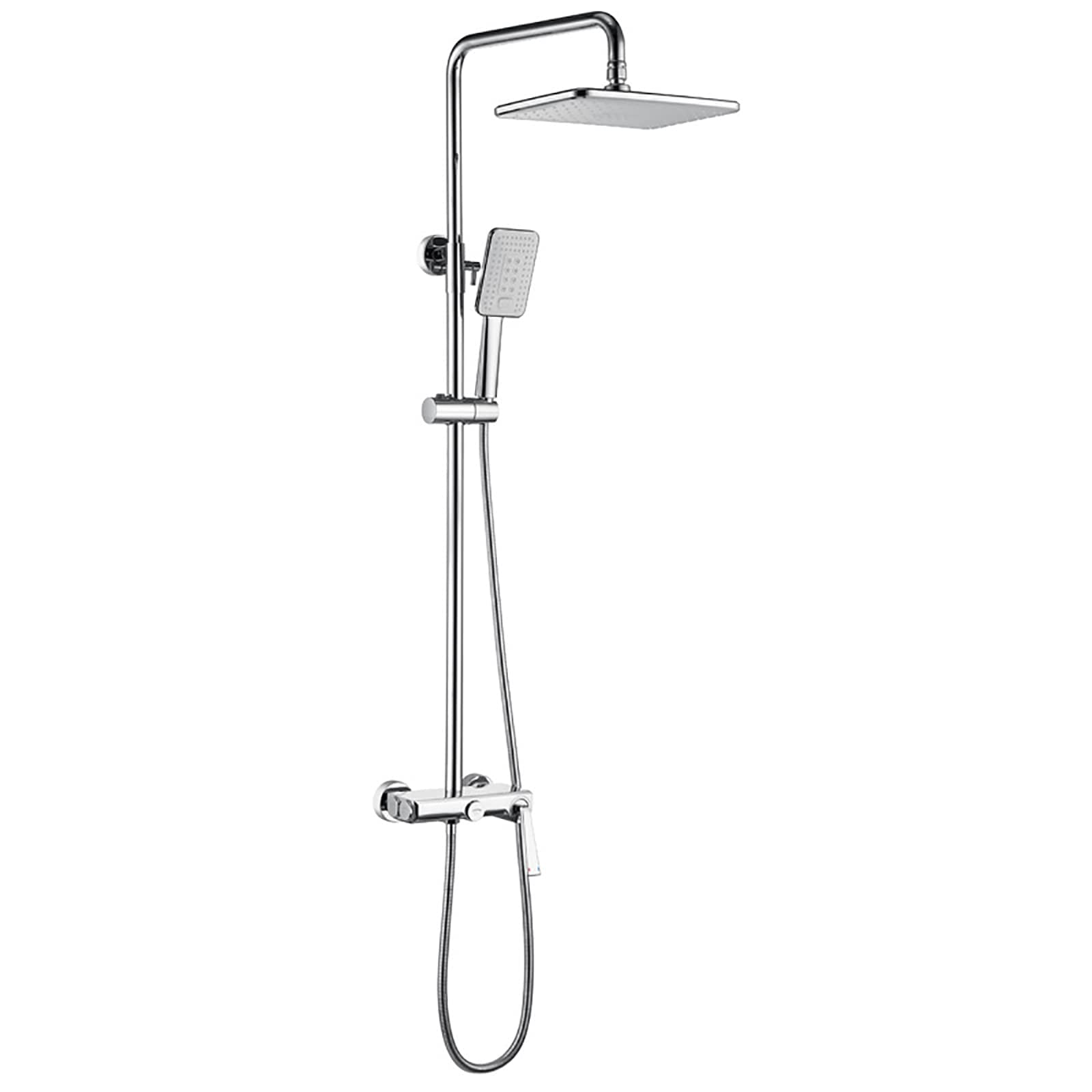 Ensemble de système de douche en laiton avec finitions chromées durables