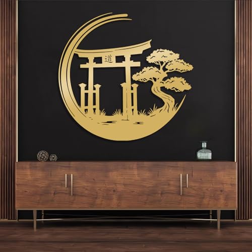Décoration murale bonsaï en métal argenté design zen chic