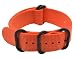 ArtStyle Watch Band with Ballistic Nylon Material Strap and High-End Black Buckle (Matte Finish) (Orange, 22mm)
