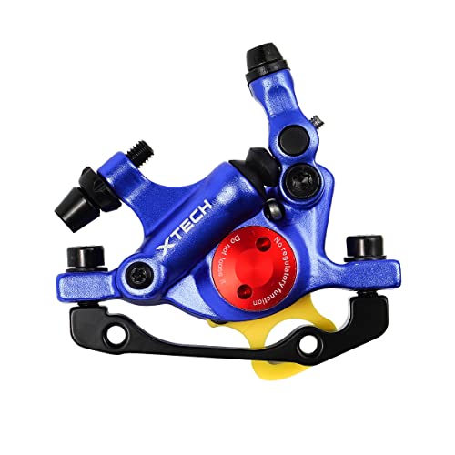 Cnc Mtb Hydraulic Disc Brake Set，Bike Disc Brake Sets Front And Rear Line Pulling Hydraulic Disc Brake，Blue. #TOP30