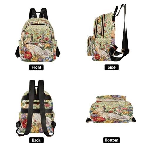 Sac à main pour ordinateur portable 14" matelassé fleurs