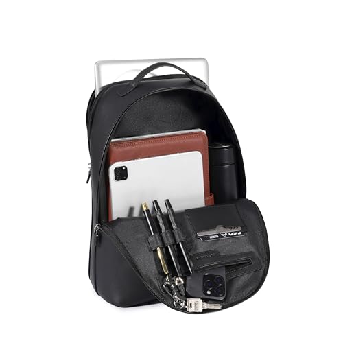 Carlheim Unisex Louvre Leather Backpack, black, M - Image 5