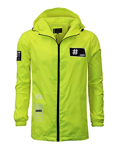 Image of Screenshotbrand Lightweight Hooded Water Resistant Windbreaker - Zip-up Fashion Map Print Rain Jacket