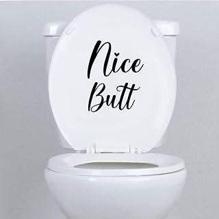Nice Butt Funny Toilet Vinyl Decal Decoration, Bathroom Decor Adult Humor, Funny Bathroom Sign, Gift for Her, Bathroom Wall Art, Nice Butt Art, 11"x4"