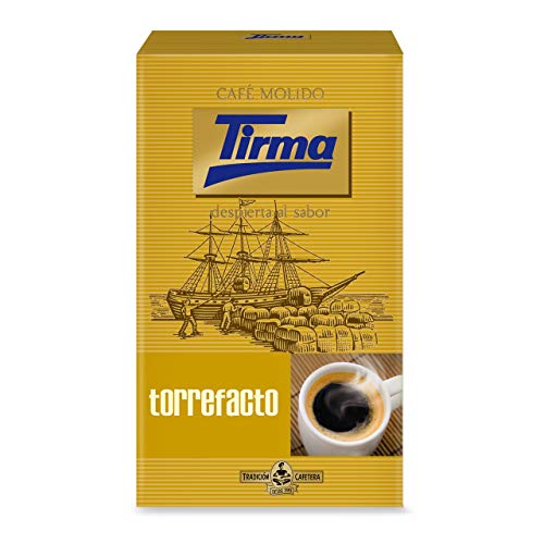 Tirma Torrefacto Kaffee | Spanischer Premiumkaffee | Reichhaltiges starkes Aroma | Reich an Antioxidantien | für Cafetiere / French Press, Filter, Pour Over, Drip, Moka Pot oder Aeropress | 250 g Cover