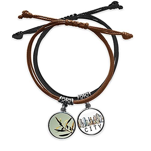 Plante à feuilles bracelet corde pour look nature et bohème chic