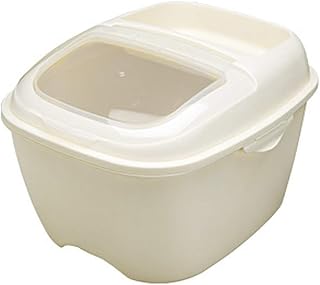 Multi-use Rice Storage Container - Plastic Sealed Moistureproof Box - 15kg Kitchen Storage Canisters with Lid, for Cereal Grain,Beige