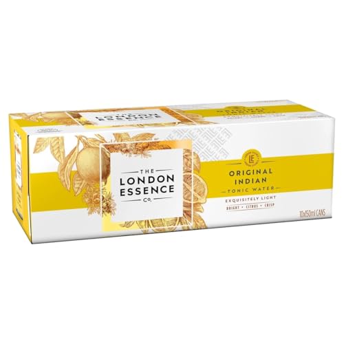 THE LONDON ESSENCE CO. Original Indian Tonic Premium Cocktail Mixer 150ml Pack of 10 cans No Artificial Colours Preservatives or flavours Low Calorie