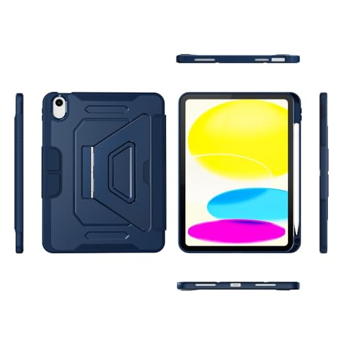 Étui silicone iPad 7 10.2 avec support métal antichoc et rabat - 3