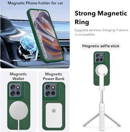Image of Jkobi Leather Finish Back Cover Case for Motorola Moto Edge 50 Neo (MagSafe Compatible Wireless Charging | Soft Touch | Camera Bump Protection)