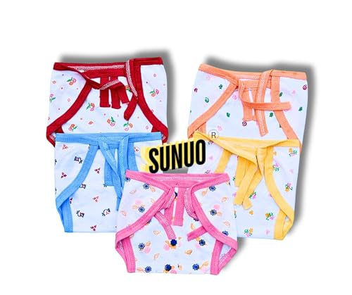 Sunuo Washable Reusable Multicolour Hosiery Cotton Diapers,Nappy,Langot For N...