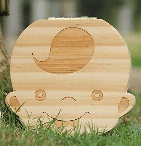 PagKis Wooden Baby Boy Tooth Keepsake Box Organizer for Storing Milk Teeth Souvenir Box (12 - Image 3 thumbnail