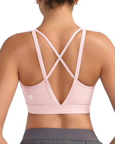 Image of RUNNING GIRL High Impact Sports Bras for Women, High Support Running Sports Bra Moulded Cup Strappy Sports Bras