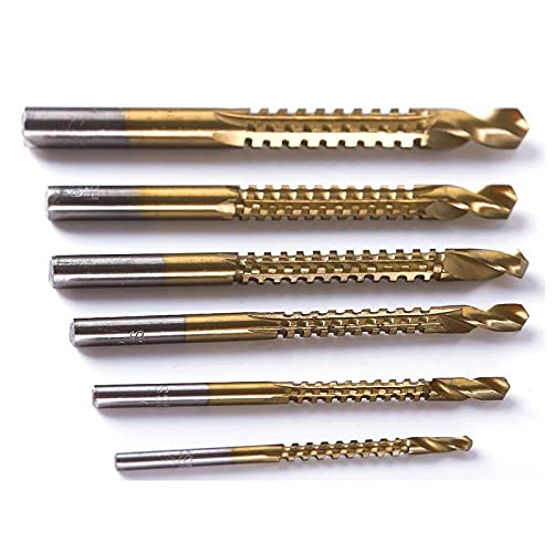 Juego de brocas para madera HSS titanio 6 piezas miniatura 4