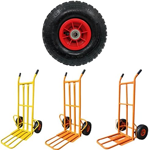 10" Pneumatic Wheel 4.10/3.50-4" Replacement Tire for Wheelbarrow, Symmetric Axle
