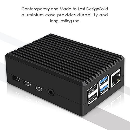 owootecc Raspberry Pi 4 hoesje met koelkolom, Raspberry Pi 4 Metalen behuizing met koellichaam Raspberry Pi Aluminium… - Image 7