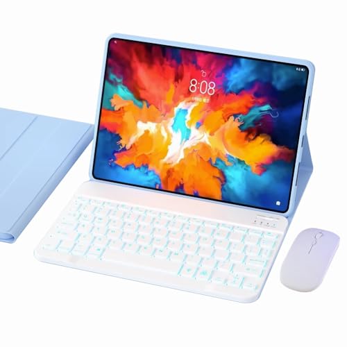 �u���[,FAYGAOAI Lenovo Tab Pro 12.7 (2025) TB373FU / P12 Pro 12.7 TB371FC (2023) �p�L�[�{�[�h�P�[�X�A7�F�o�b�N���C�g�A�X�}�[�g�g���b�N�p�b�h�A�}�O�l�b�g�����O���\���C�����X�L�[