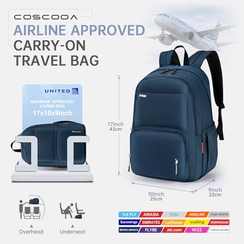 Image of 17x10x9 Personal Item Bag Carry On Backpack 20L Flight Approved