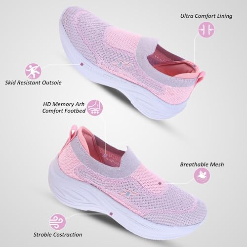 Image of SPARX Women's SL-329 Sports Shoes | Lightweight Running & Walking Shoes | Stylish, Comfortable & Durable Athletic Footwear