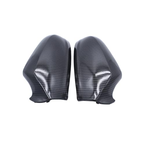 Image of Set of Side Door Wing Mirror Cover Cap Left and Right Carbon Fiber Compatible for Opel Vauxhall Astra H 2004-200