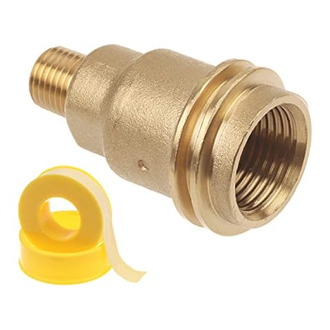 Timsec Propane Gas Fitting Hose Adapter with 1/4 Inch Pipe Thread and QCC1 Male & POL Female Connector, 33ft PTFE Gas Line Pipe Thread Tape for Outdoor Cooking Cover