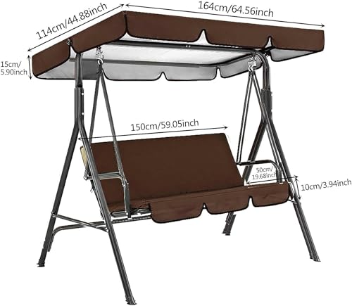 Toit de rechange pour balançoire jardin 210D Oxford imperméable - 8