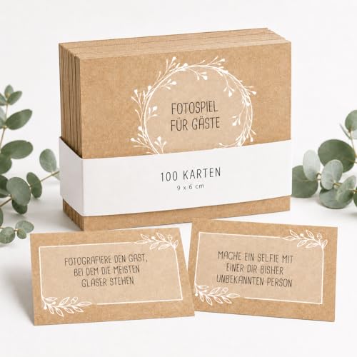 Fotospiel Hochzeit XXL - Das Original von snaPmee - 100+9 Fotoaufgaben - Hochzeitsspiel für Gäste & Brautpaar - Fotobox Aufgaben Fotochallenge Gästebuch Spiel (Kraftpapier)