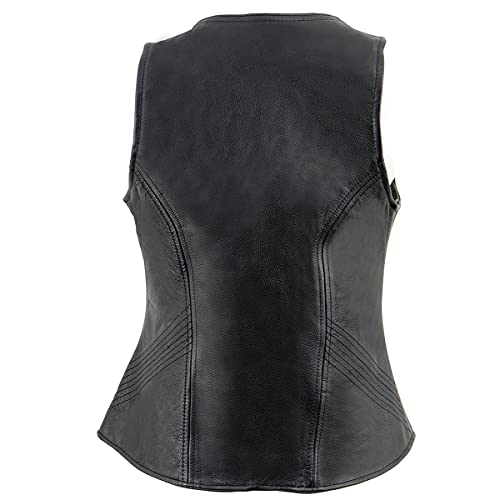 Image of Milwaukee Leather Premium Motorcycle Biker Rider Leather Vest for Women |LKL|ML|MLL|SH