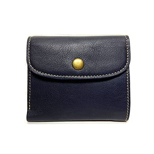 RARESTAN Bifold Snap Herren Geldbörse Leder Geldbörse mit Fenster ID Billfold, dunkelblau Cover