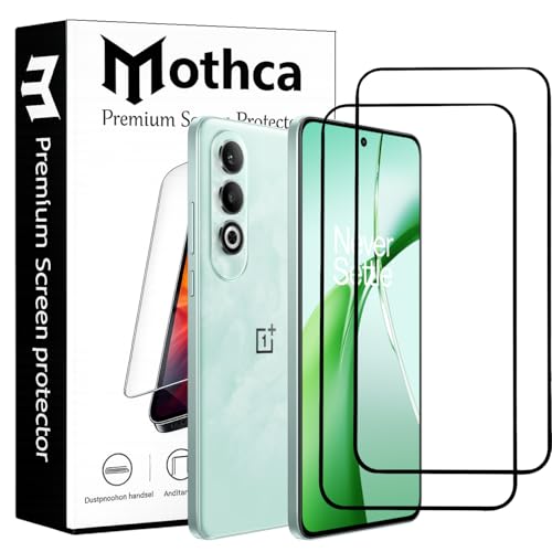 Image of Mothca Military-Grade Tempered Glass Screen Protector Compatible for OnePlus Nord CE4 with Edge to Edge Coverage - Case Friendly, Anti-Scratch & Bubble-Free Installation Kit (Pack of 2)