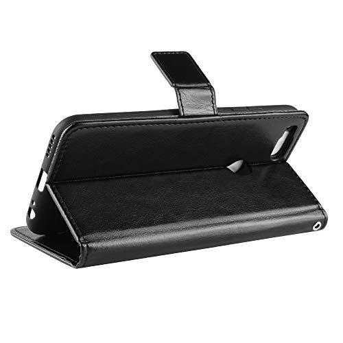 Capa flip para Xiaomi Mi 5X / A1 com compartimentos para cartão de proteção de couro PU (Preto)