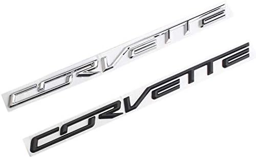 Miniatura 2 de 1 emblema de corbeta de metal 3D, placa de identificación para puerta trasera compatible con Corvette (negro))