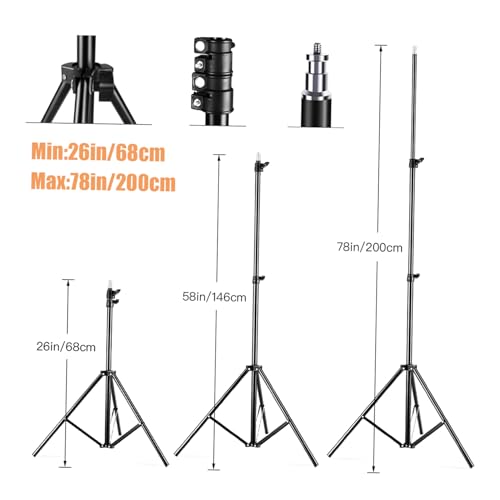 Image of Uonlytech 1Set Softbox Lighting with Remote Control Dual Color Temperature Bulb Stand Softbox for Photography Video Recording Compact Portable Photo Equipment