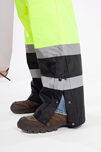 Utility Pro Uhv452P Nylon High-Vis Pant With Elastic Waist With Dupont Teflon Fabric Protector, Yellow/Black, Large, 28 Length #TOP4