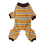 [DOUX ET CONFORTABLE] Fabriqué en polyester doux et extensible, ce pyjama pour chien est incroyablement confortable pour votre ami à quatre pattes. Facile à mettre et à enlever grâce à un design pull.