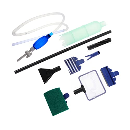 CIYODO Fish Tanks Gravel Vacuum Cleaner 2 Sets Aquarium Cleaning Set Brush Siphon Water Changer and Net for Fish Tank Cleaning