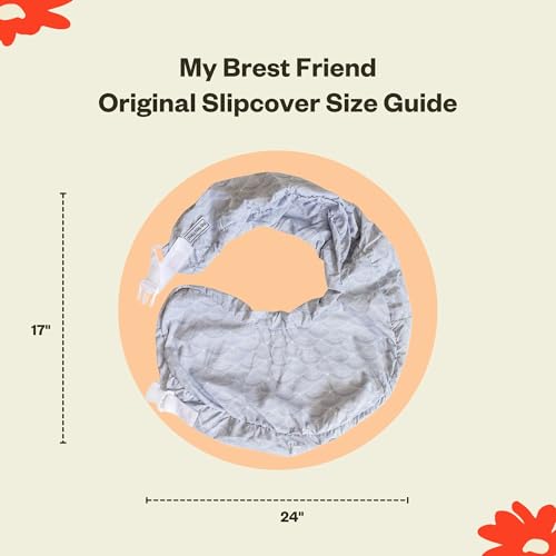Image of My Brest Friend Original Nursing Pillow Cover - Slipcovers for Baby - Adjustable Fit, Easy Care, Durable - Original Nursing Pillow Not Included, Horizon