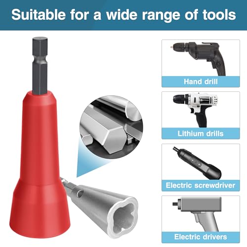 Image of Wire Nut Twister,Wire Twisting Tool,Wire Nut Twiter for Drill,Spin Twist Wire Connector Socket,Wire Connector Driver with 1 /4 inch Chuck,Wire Stripping and Twisting Tool(Wire Nut Twister Red)