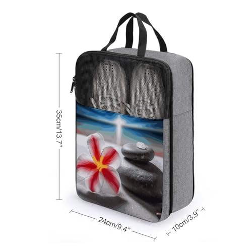Bolsas de zapatos con estampado de flores tropicales para maletas 2